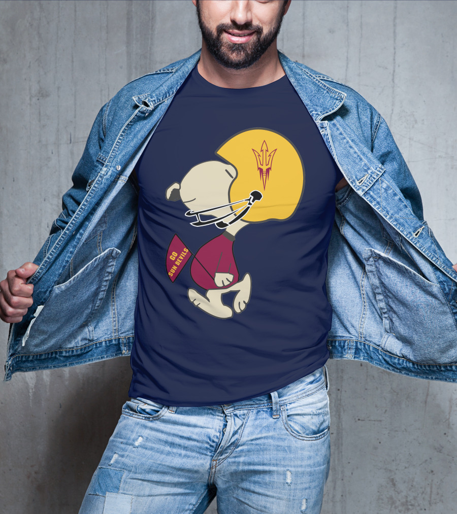 Snoopy Arizona State Sun Devils Football Helmet Go Sun Devils T-Shirt