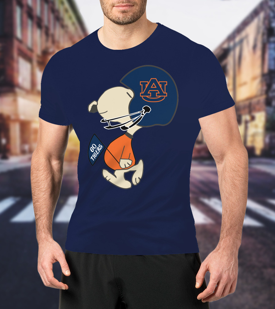 Go Tigers Auburn University Football Snoopy T-Shirt