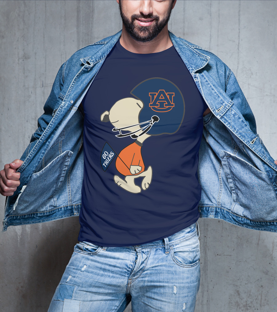 Go Tigers Auburn University Football Snoopy T-Shirt