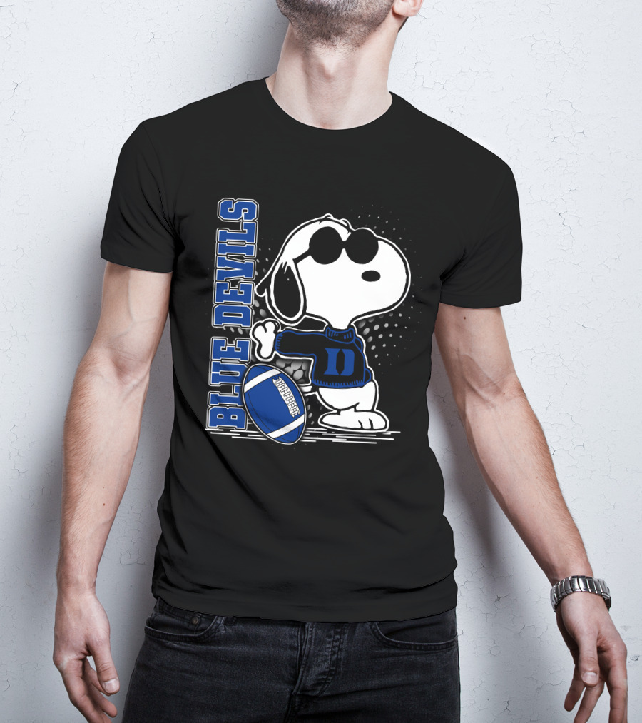 Snoopy Football Style Blue Devils T-Shirt