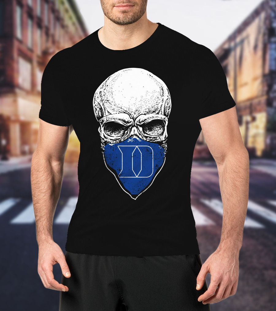 Duke Blue Devils D Logo Skull T-Shirt
