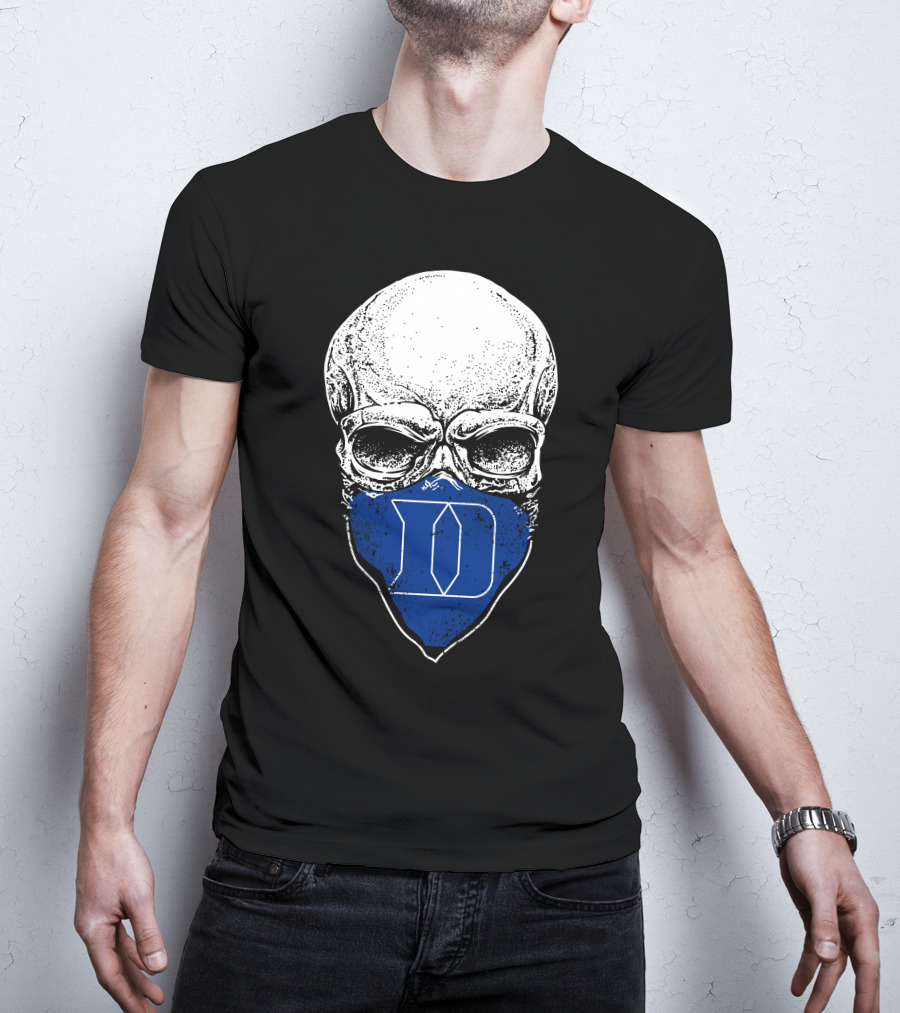 Duke Blue Devils D Logo Skull T-Shirt