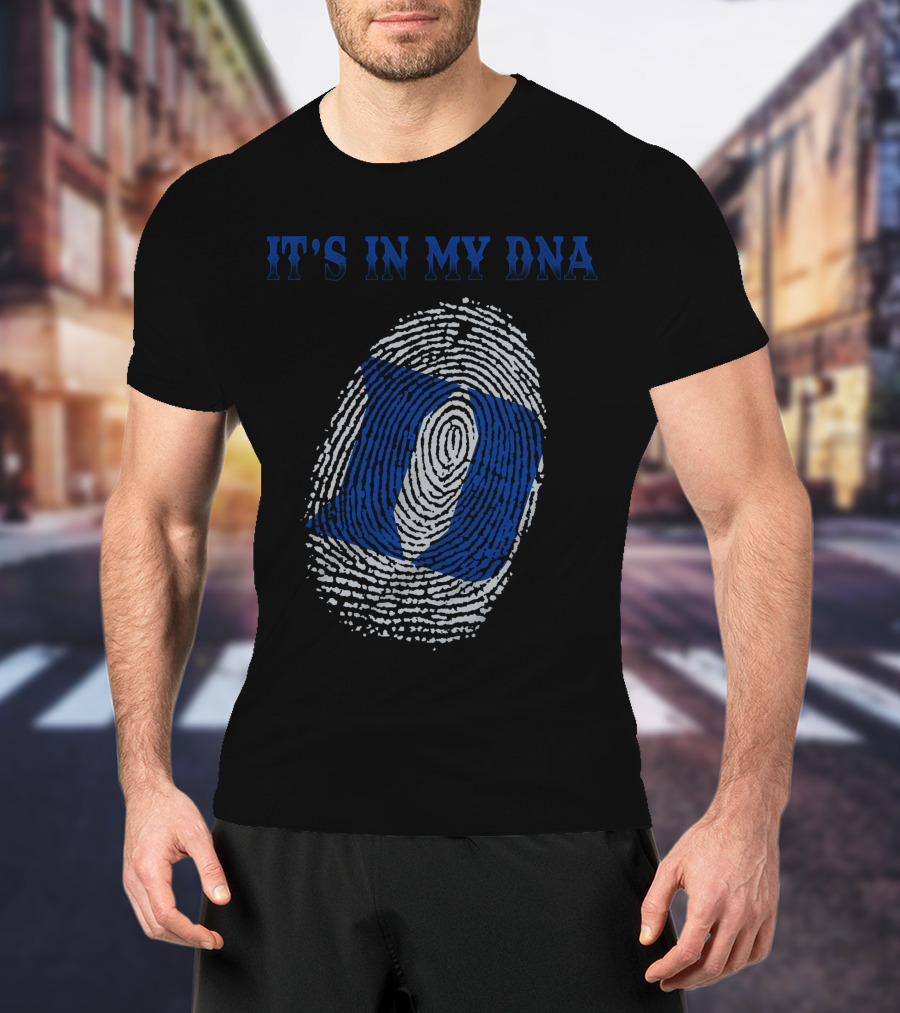 It's In My Dna Duke Blue Devils Fingerprint T-Shirt