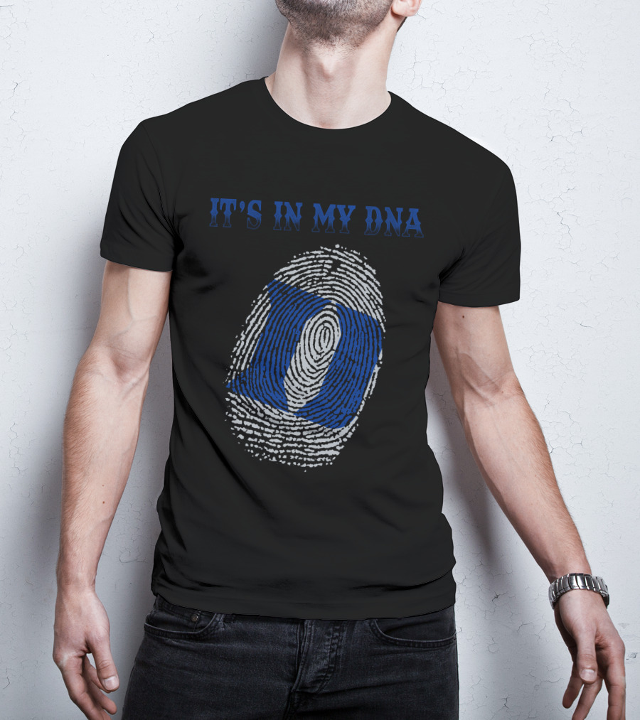 It's In My Dna Duke Blue Devils Fingerprint T-Shirt