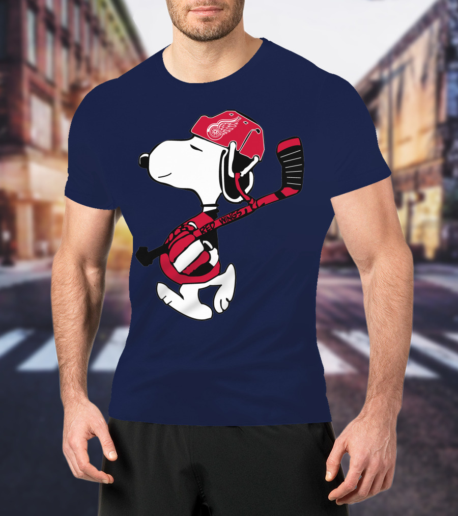 Snoopy Detroit Red Wings Hockey Enthusiast T-Shirt