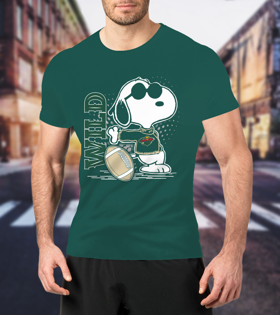Minnesota Wild Snoopy Sports Icon Cozy Sweater Football T-Shirt