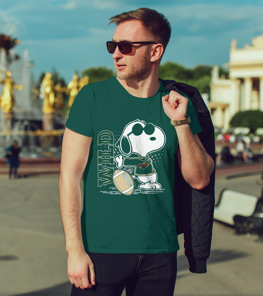 Minnesota Wild Snoopy Sports Icon Cozy Sweater Football T-Shirt