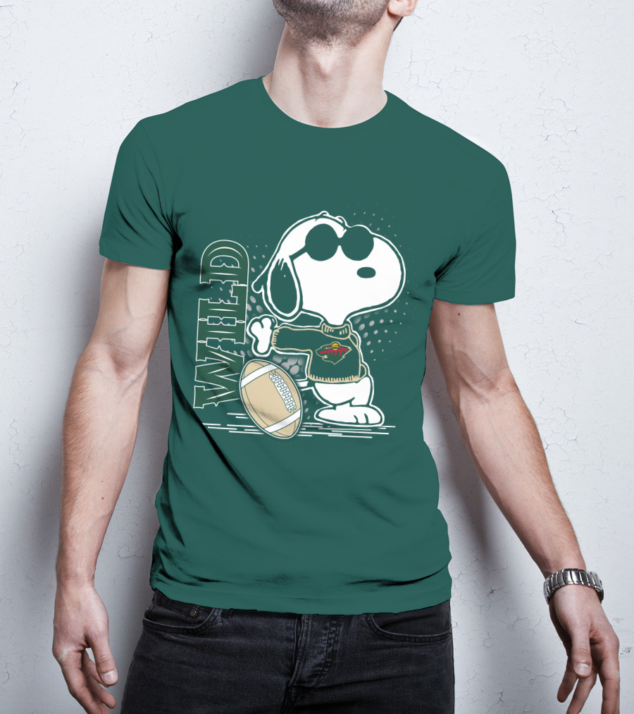 Minnesota Wild Snoopy Sports Icon Cozy Sweater Football T-Shirt