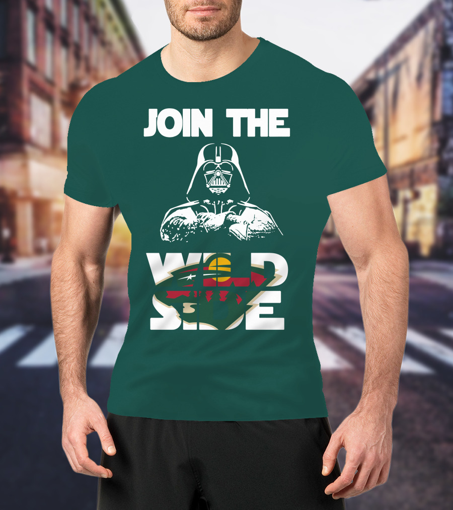 Join The Wild Side Minnesota Wild Darth Vader T-Shirt