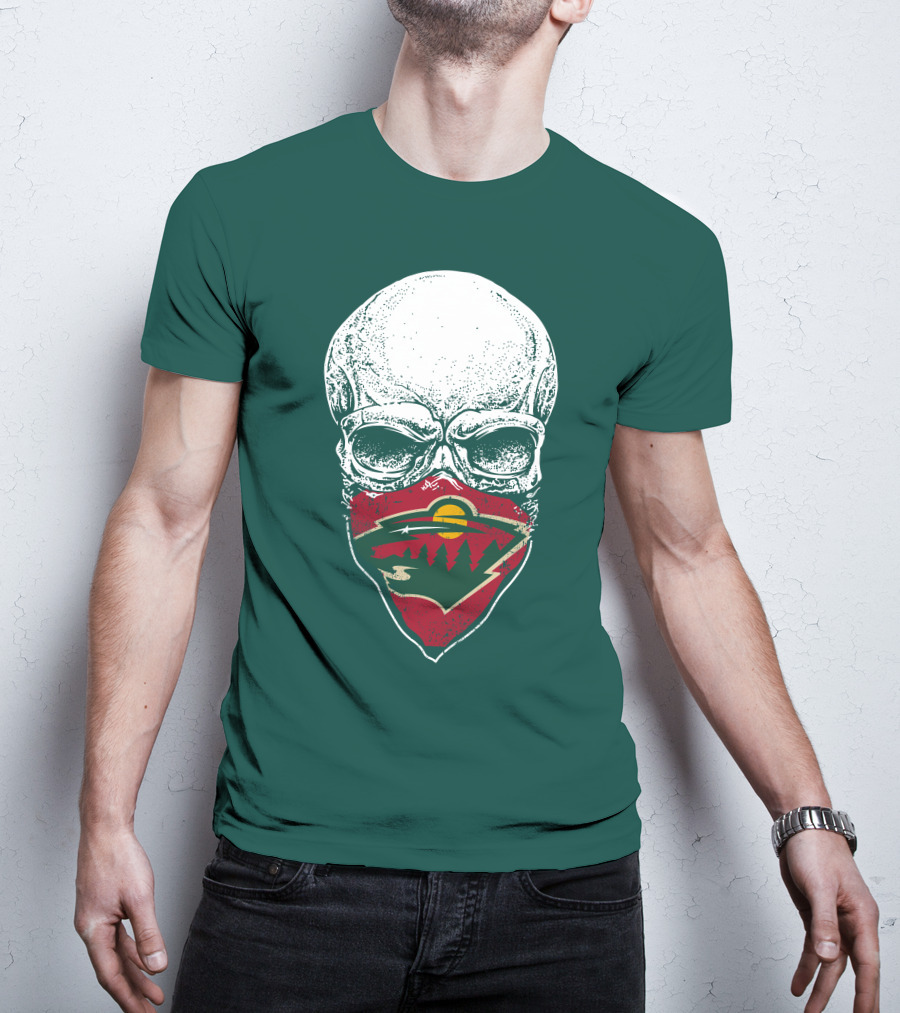 Minnesota Wild Skull Logo Bandana T-Shirt