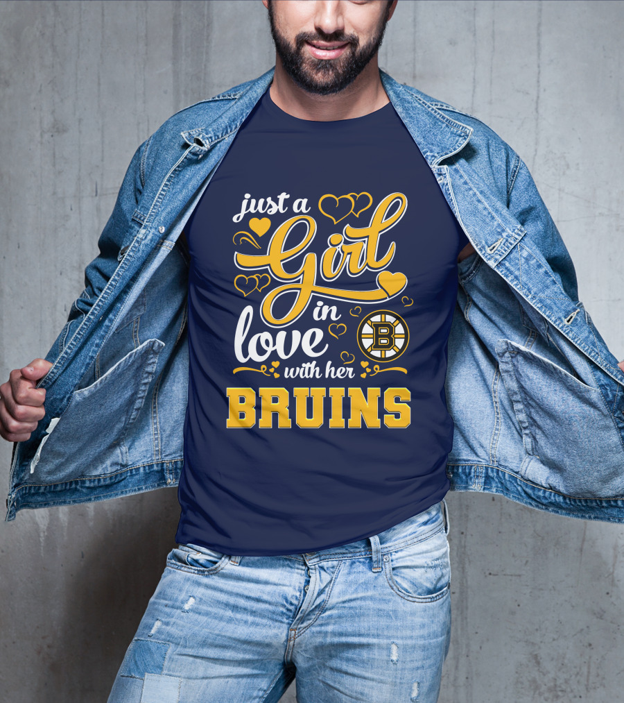 Just A Girl In Love With Her Boston Bruins T-Shirt