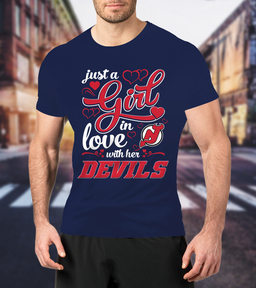 Just A Girl In Love With Her New Jersey Devils T-Shirt