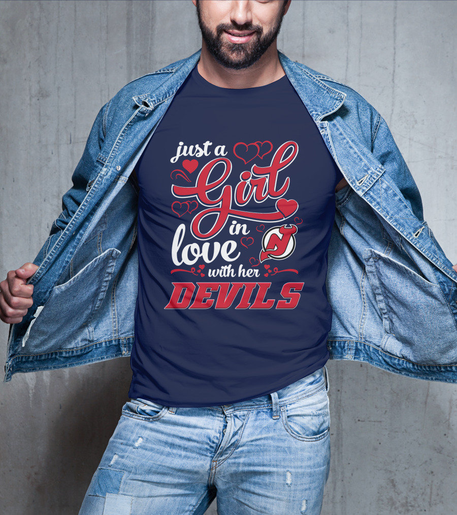 Just A Girl In Love With Her New Jersey Devils T-Shirt