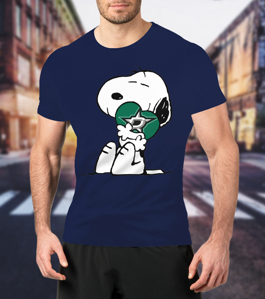 Snoopy Hugging Dallas Stars T-Shirt