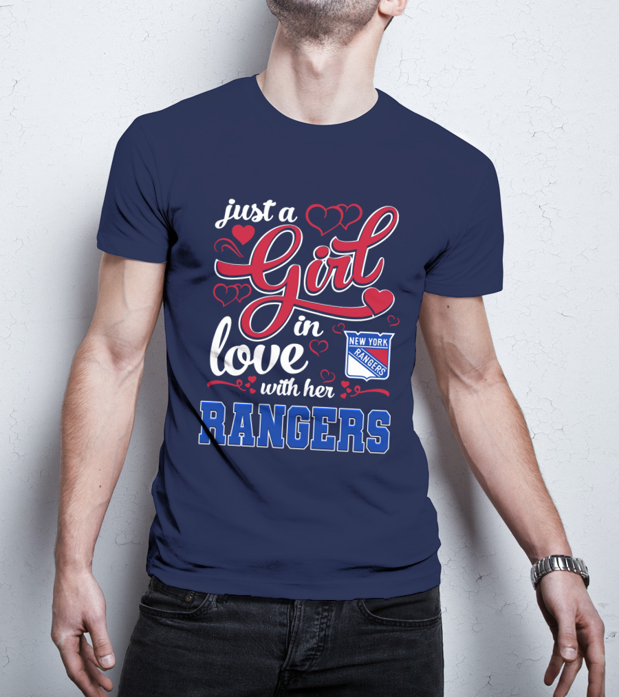 Just A Girl In Love With Her New York Rangers T-Shirt