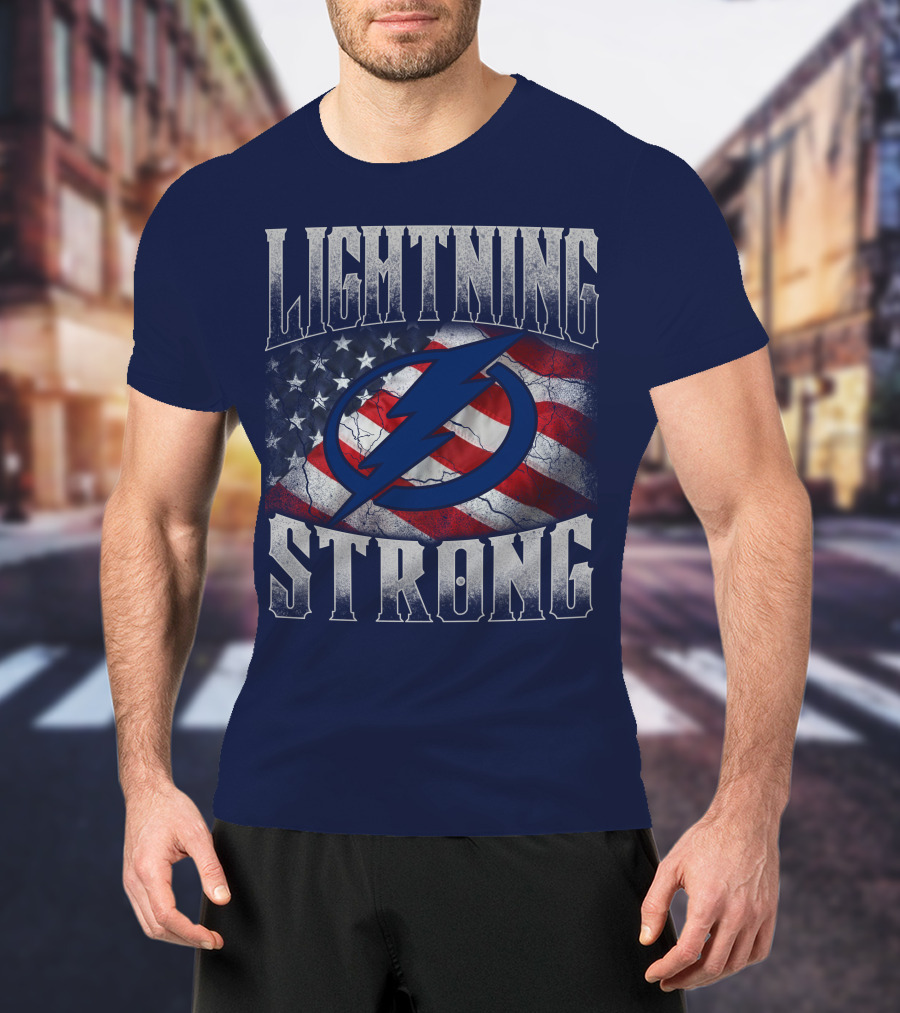 Lightning Strong Tampa Bay Flag T-Shirt