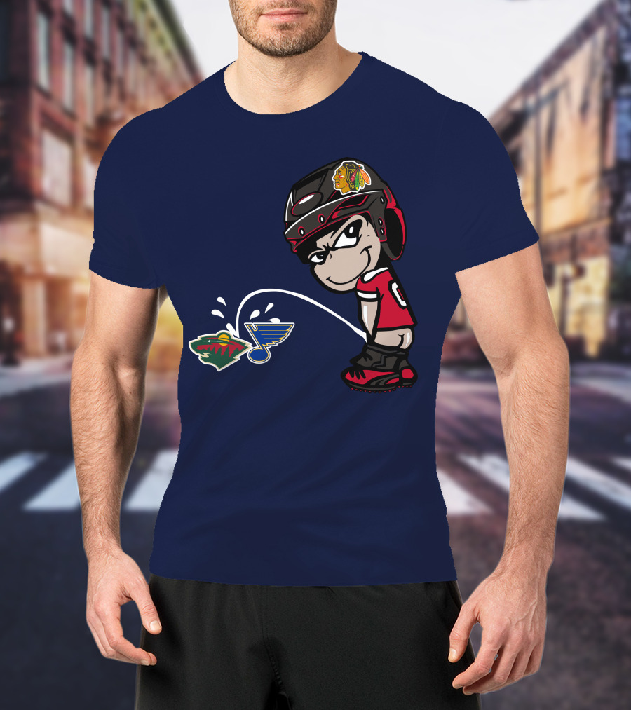 Chicago Blackhawks Hockey Rivalry Minnesota Wild St. Louis Blues T-Shirt