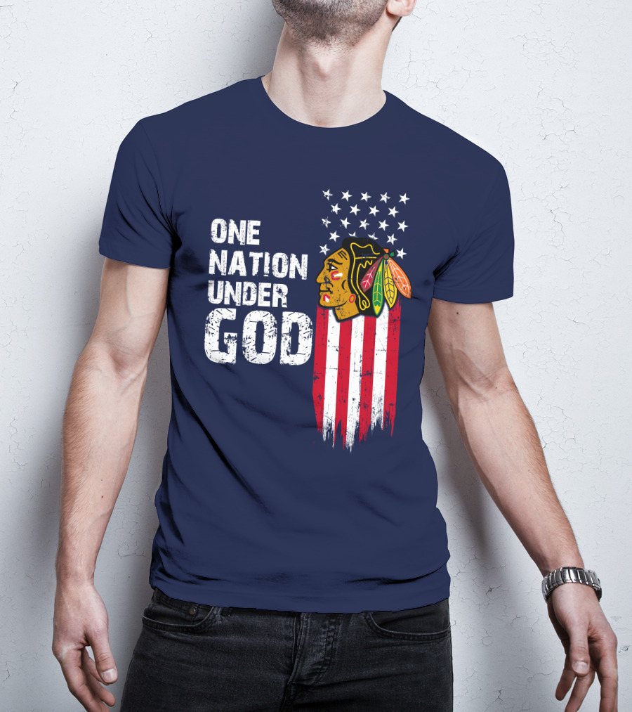Chicago Blackhawks One Nation Under God T-Shirt