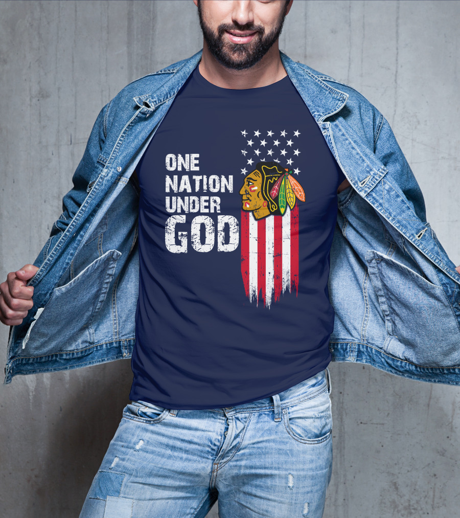 Chicago Blackhawks One Nation Under God T-Shirt