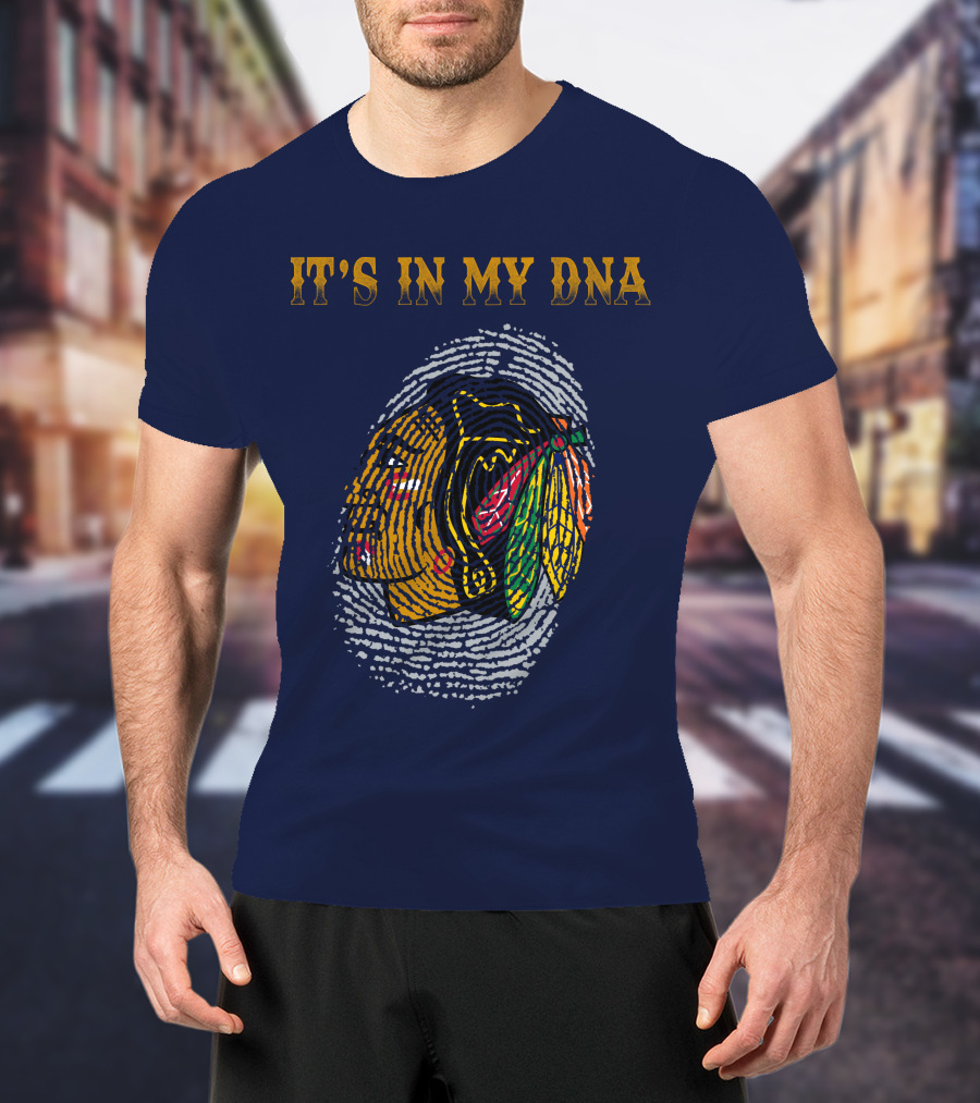 Chicago Blackhawks It's In My Dna Fingerprint T-Shirt