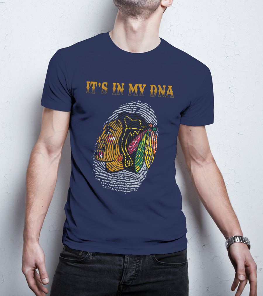Chicago Blackhawks It's In My Dna Fingerprint T-Shirt