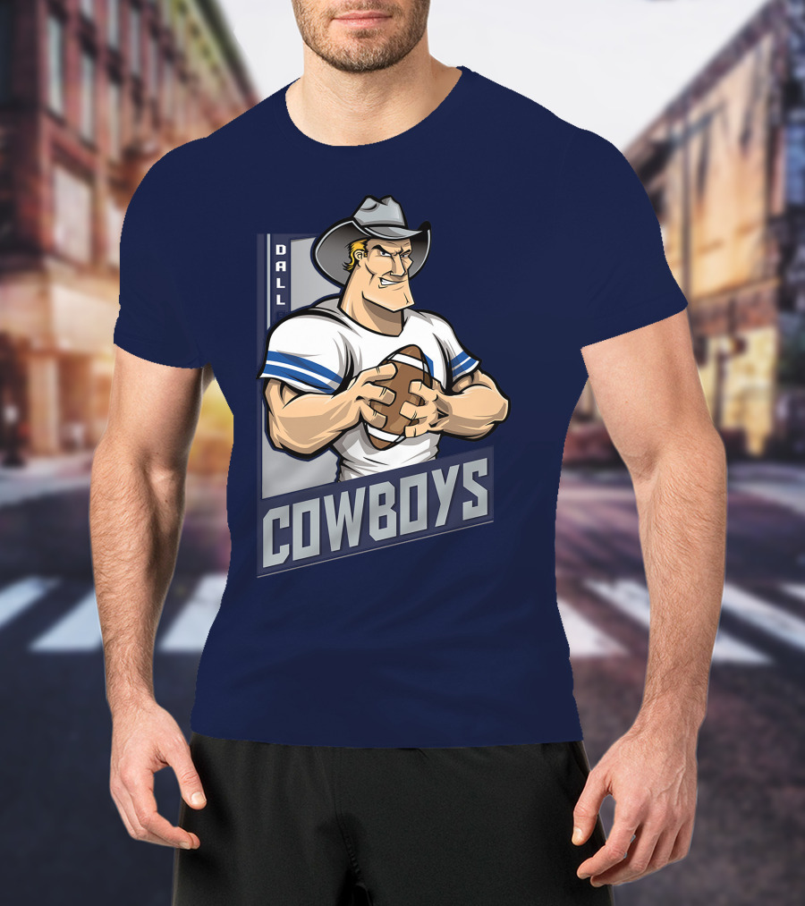 Dallas Cowboys Football Cartoon Character T-Shirt
