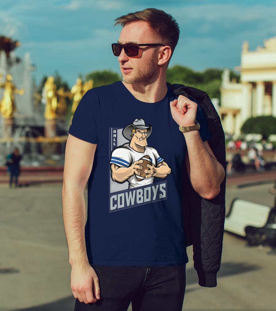 Dallas Cowboys Football Cartoon Character T-Shirt