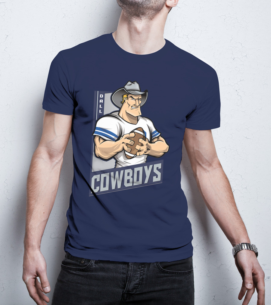 Dallas Cowboys Football Cartoon Character T-Shirt