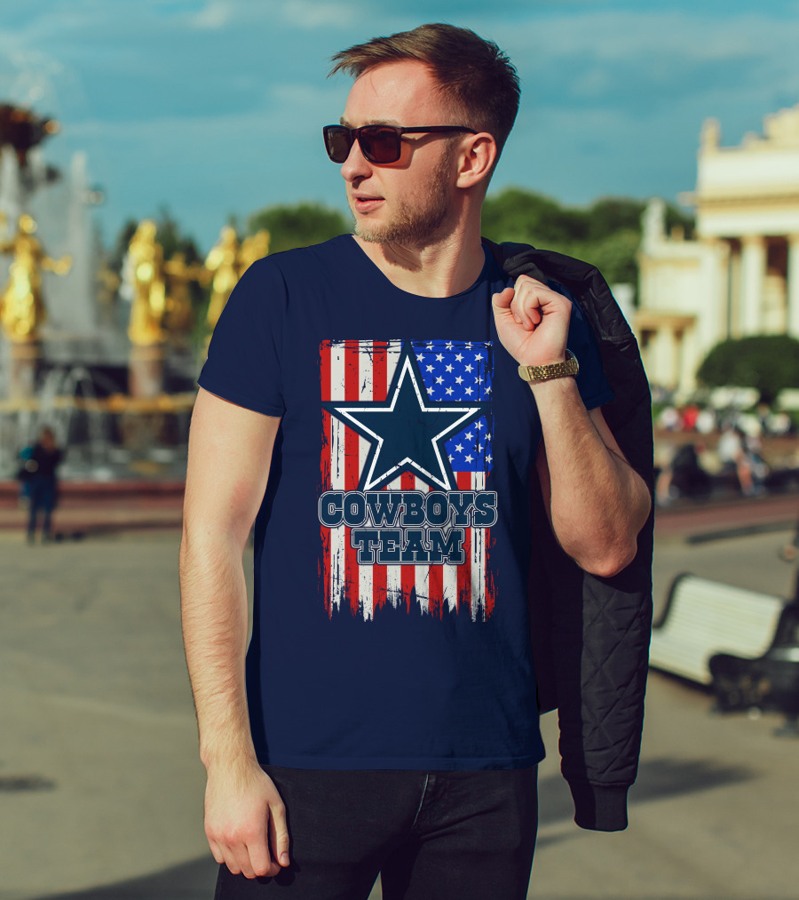 Cowboys Team Usa Flag Star T-Shirt