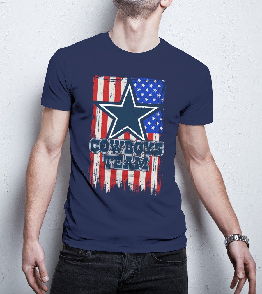 Cowboys Team Usa Flag Star T-Shirt