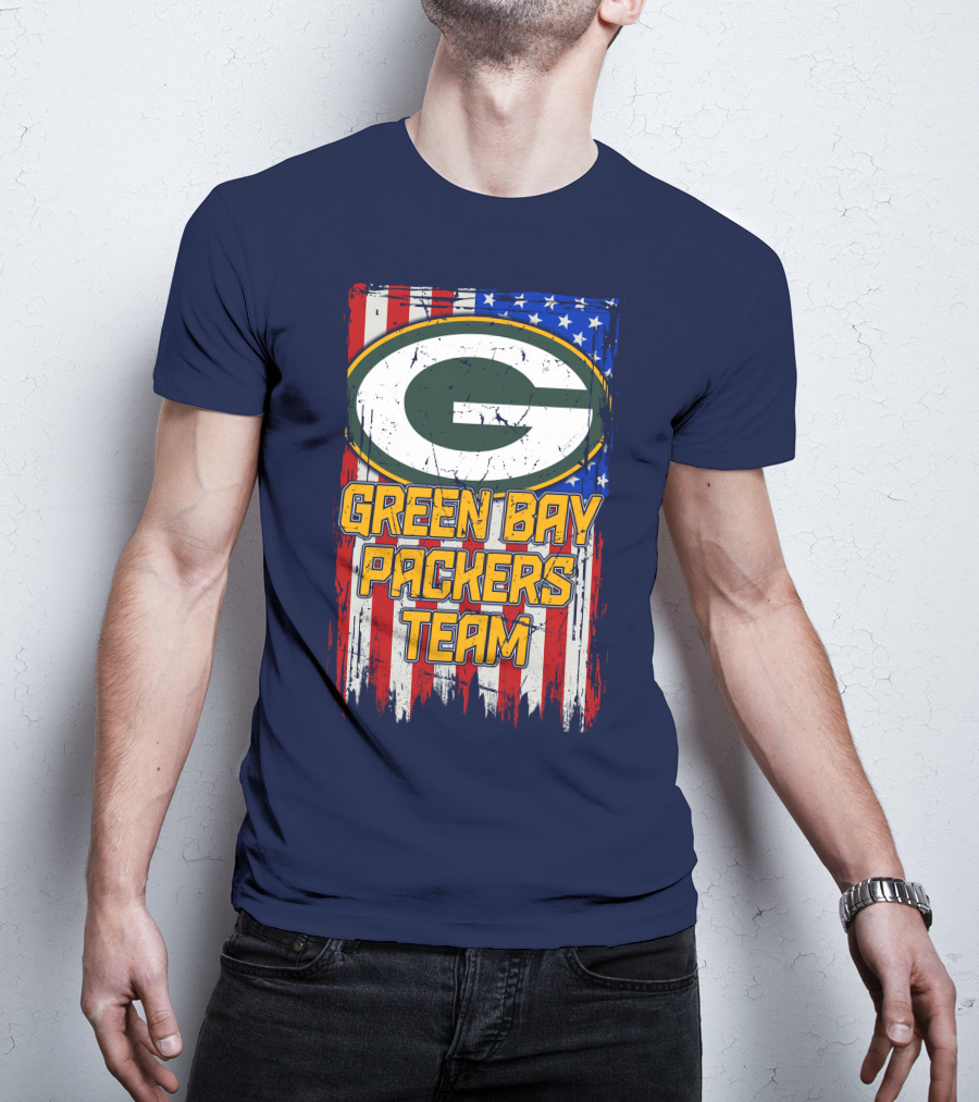 Green Bay Packers Team Flag T-Shirt