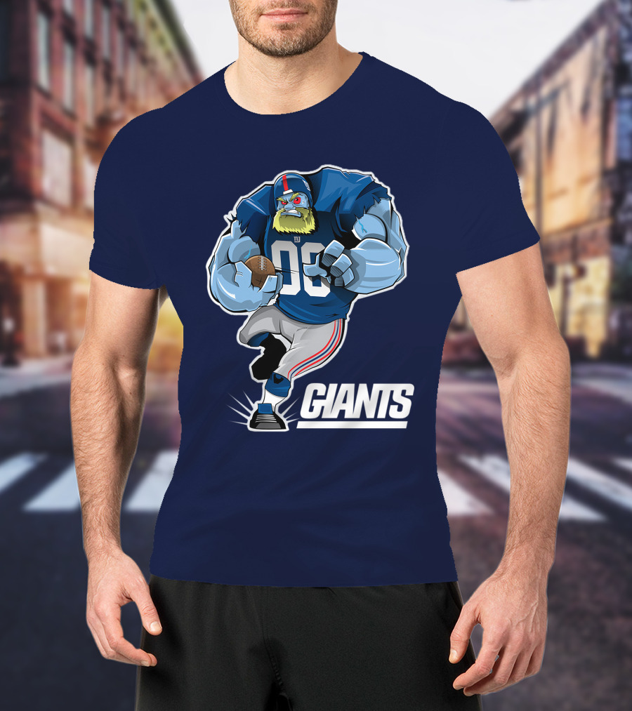 New York Giants Giants 98 Football Player Cartoon T-Shirt