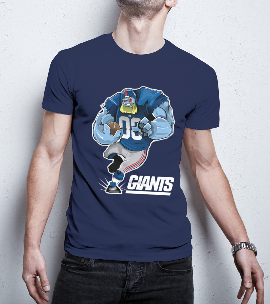 New York Giants Giants 98 Football Player Cartoon T-Shirt