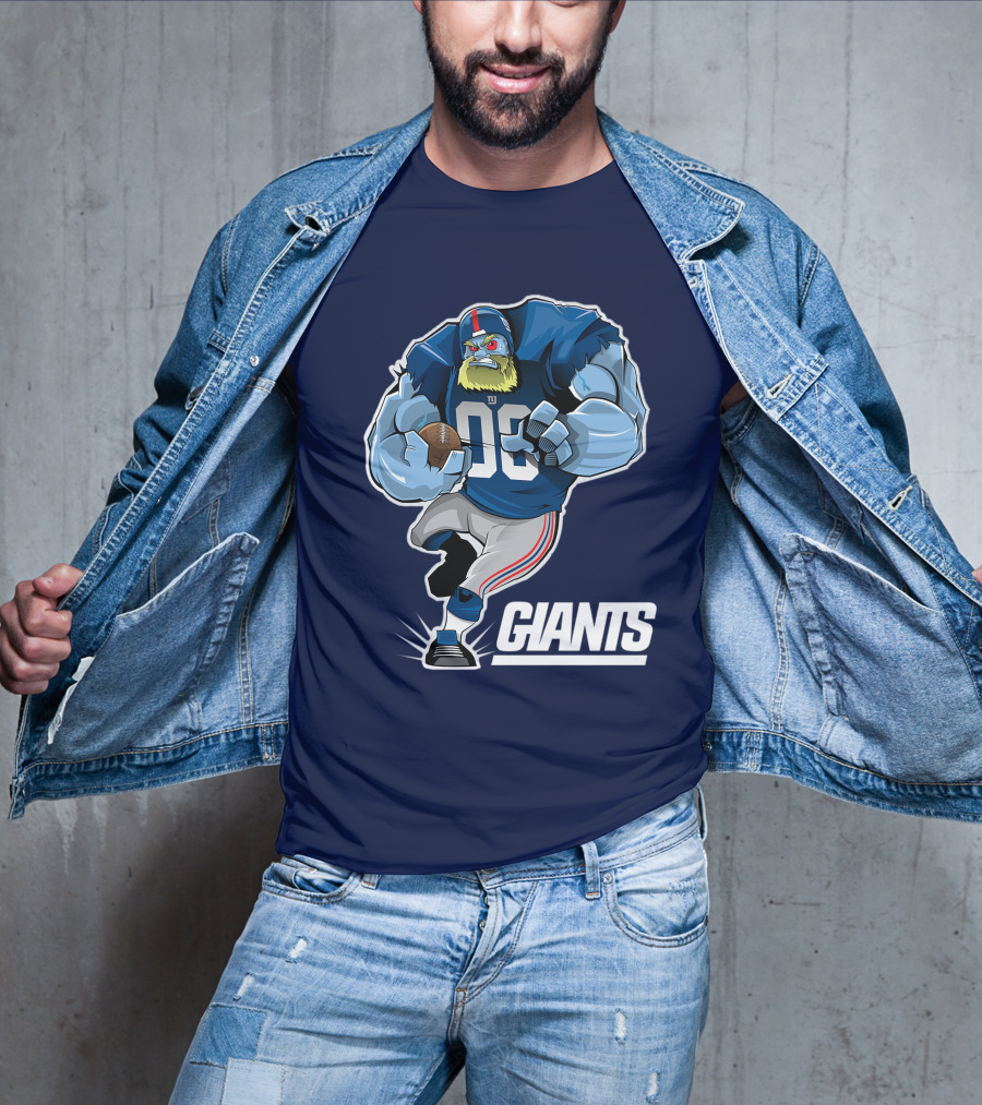 New York Giants Giants 98 Football Player Cartoon T-Shirt