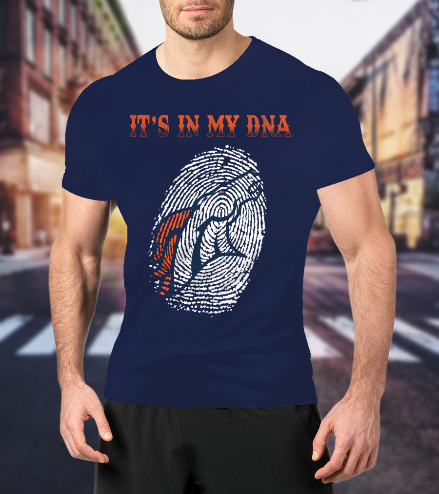 It's In My Dna Denver Broncos Fingerprint T-Shirt