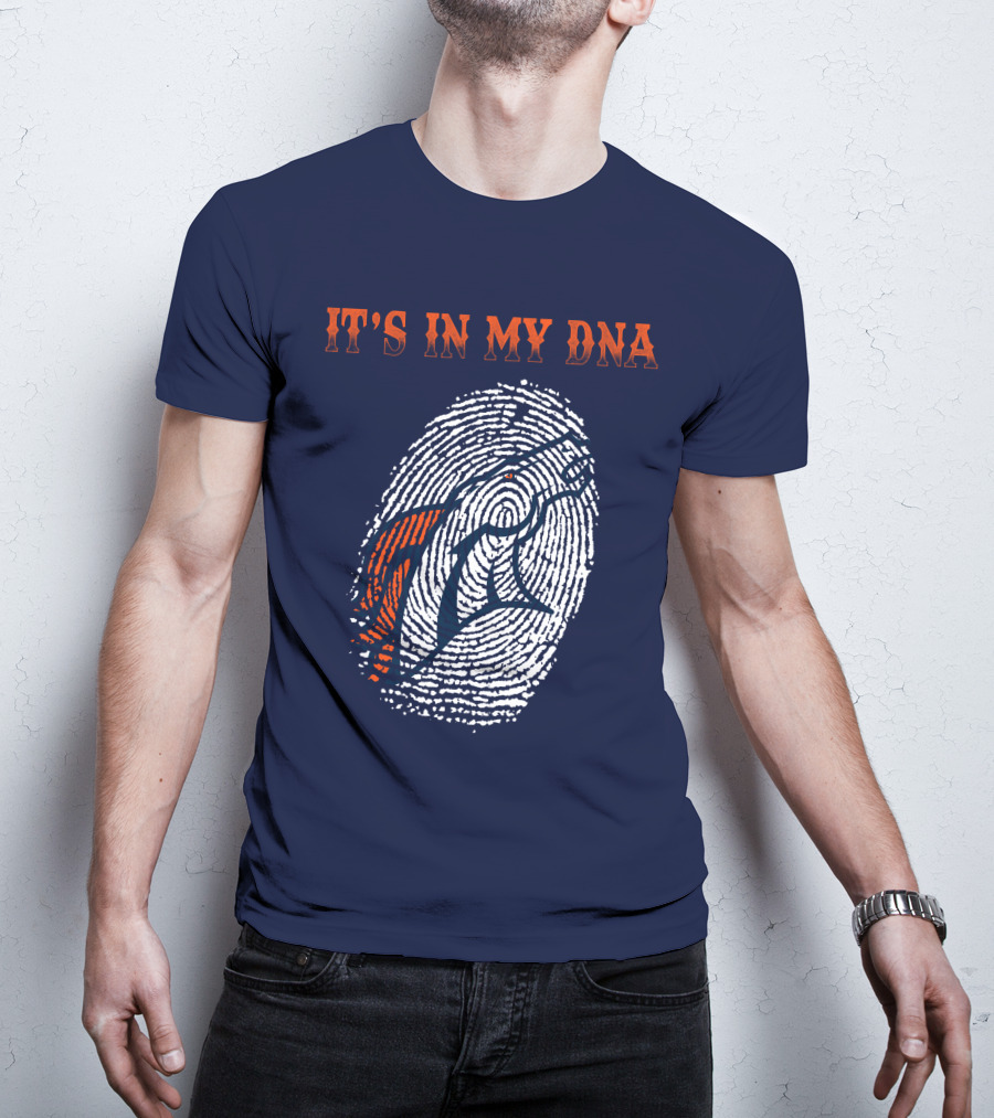 It's In My Dna Denver Broncos Fingerprint T-Shirt