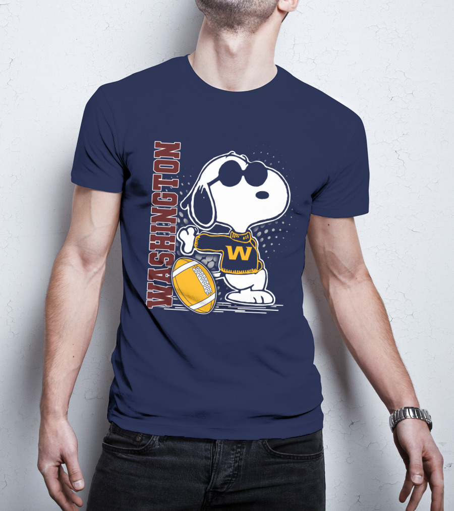 Snoopy Washington Football W Sweater Sunglasses T-Shirt