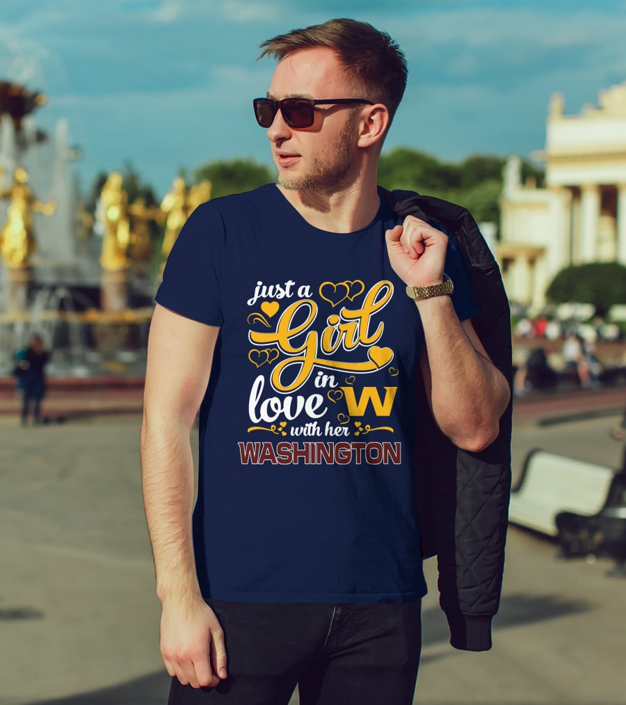 Just A Girl In Love With Her Washington T-Shirt