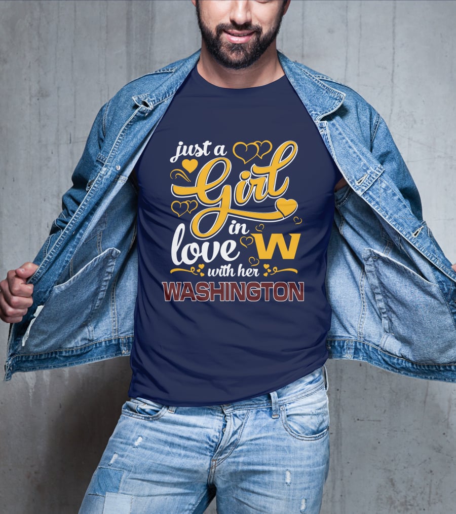 Just A Girl In Love With Her Washington T-Shirt