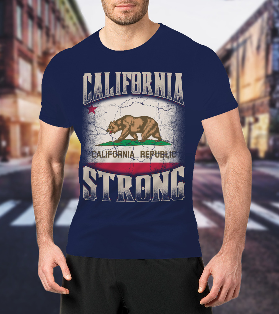 California Republic Strong Bear Flag T-Shirt