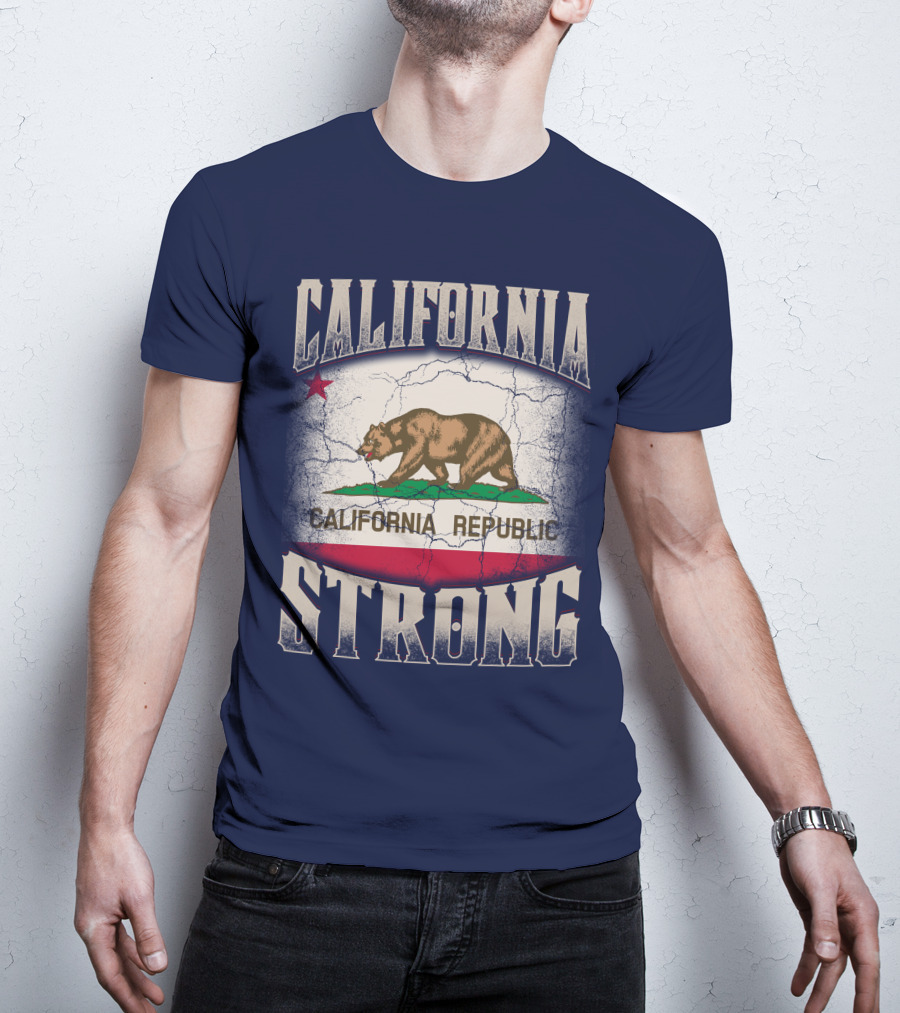 California Republic Strong Bear Flag T-Shirt