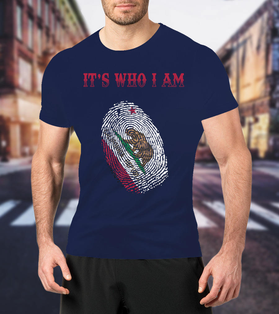 It's Who I Am Mexico Flag Fingerprint T-Shirt