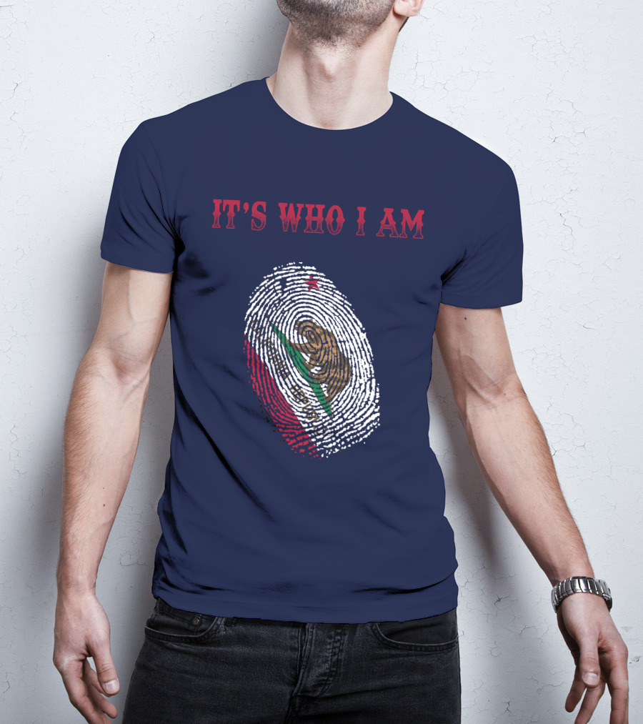 It's Who I Am Mexico Flag Fingerprint T-Shirt