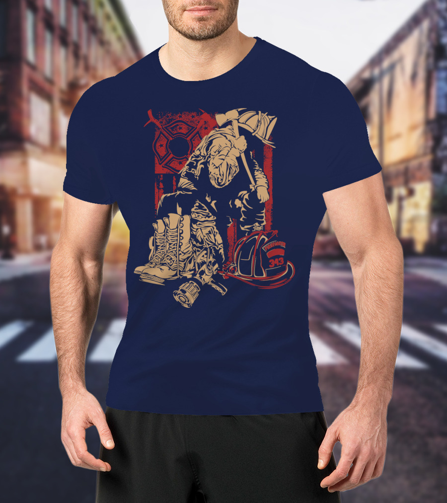 Firefighters Brotherhood Honor In Tradition And Valor 343 T-Shirt