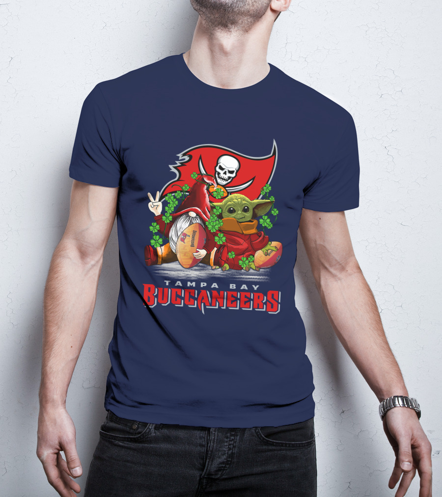Tampa Bay Buccaneers Gnome And Baby Alien Football Peace T-Shirt
