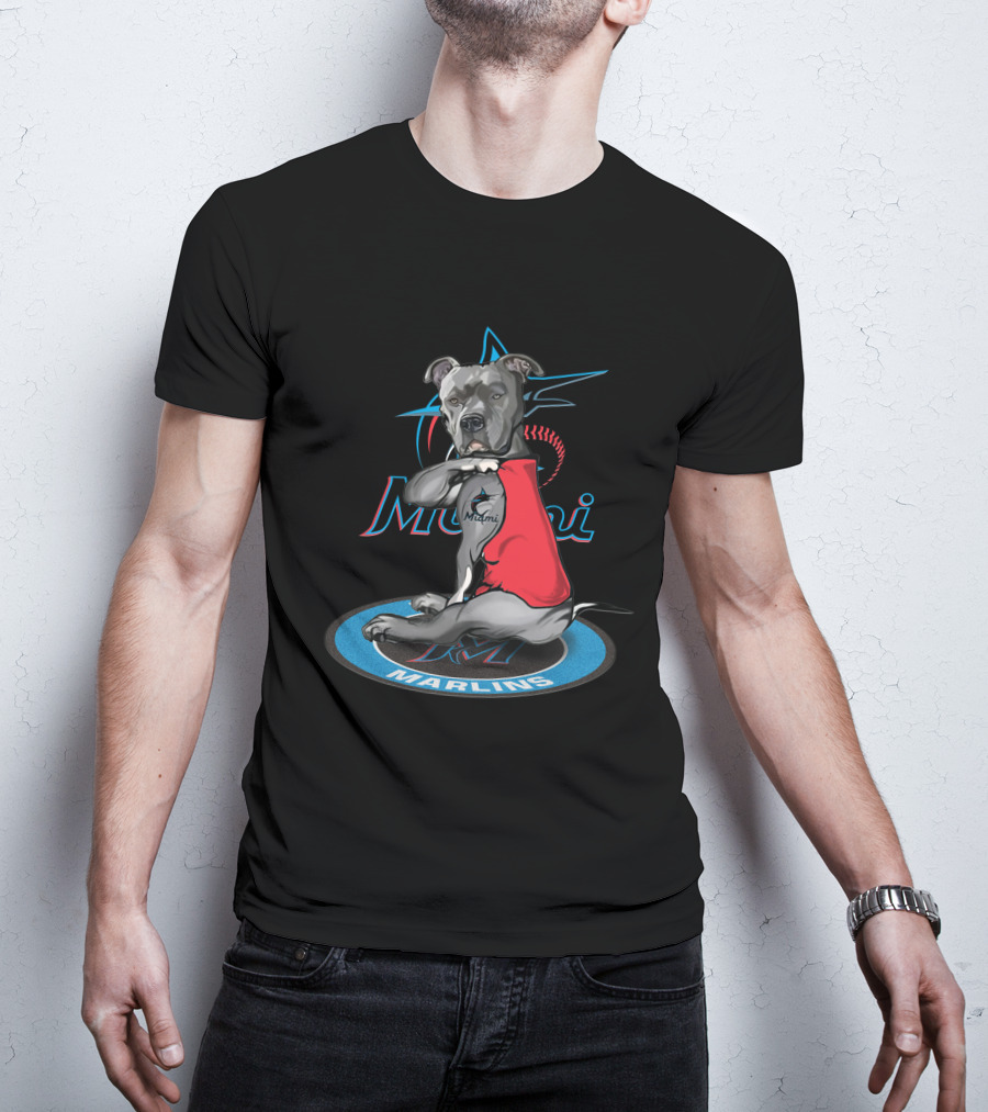Miami Marlins Dog With M T-Shirt