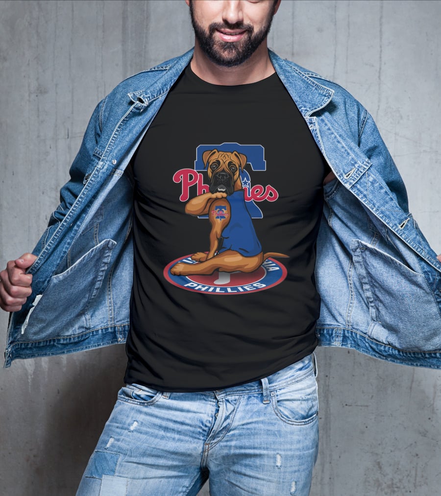Philadelphia Phillies Dog Mascot Sitting On T-Shirt
