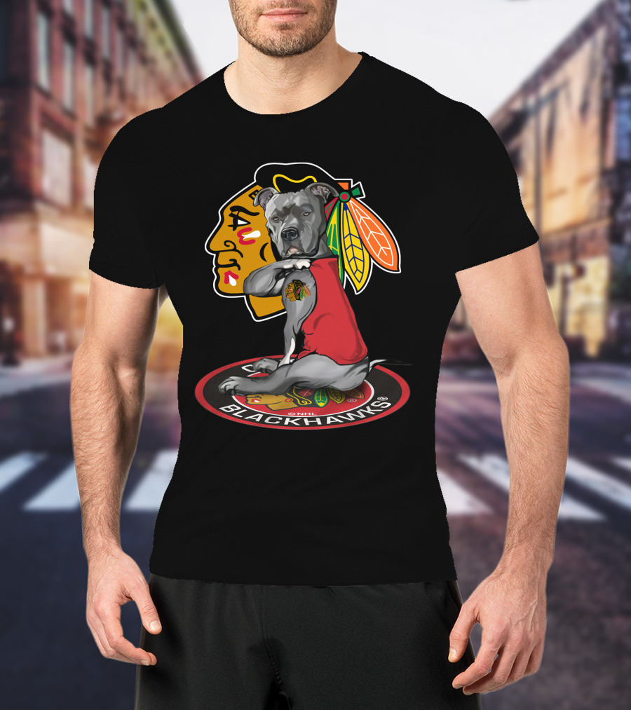 Chicago Blackhawks Nhl Dog Mascot T-Shirt