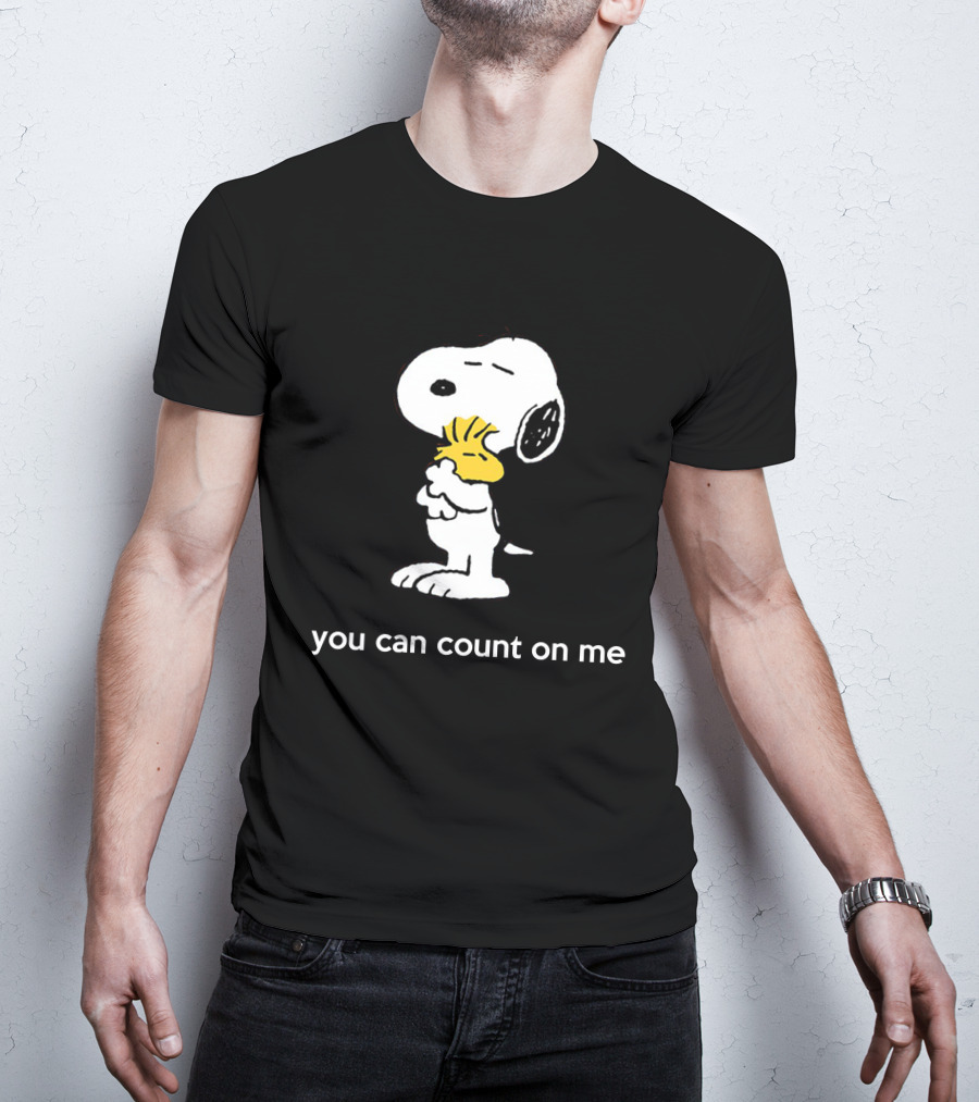Snoopy And Woodstock You Can Count On Me Hug T-Shirt