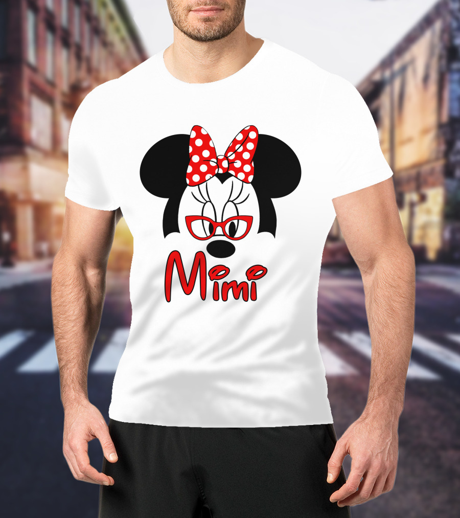 Minnie Mimi Red Bow Glasses T-Shirt